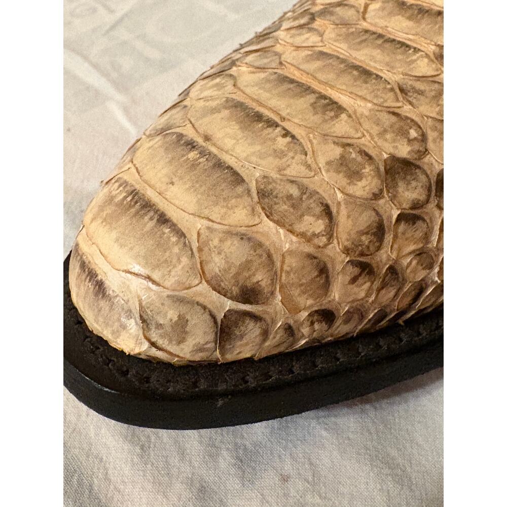 Handcrafted Mexico Size 9.5 Exotic Python Western… - image 3